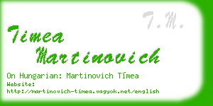 timea martinovich business card